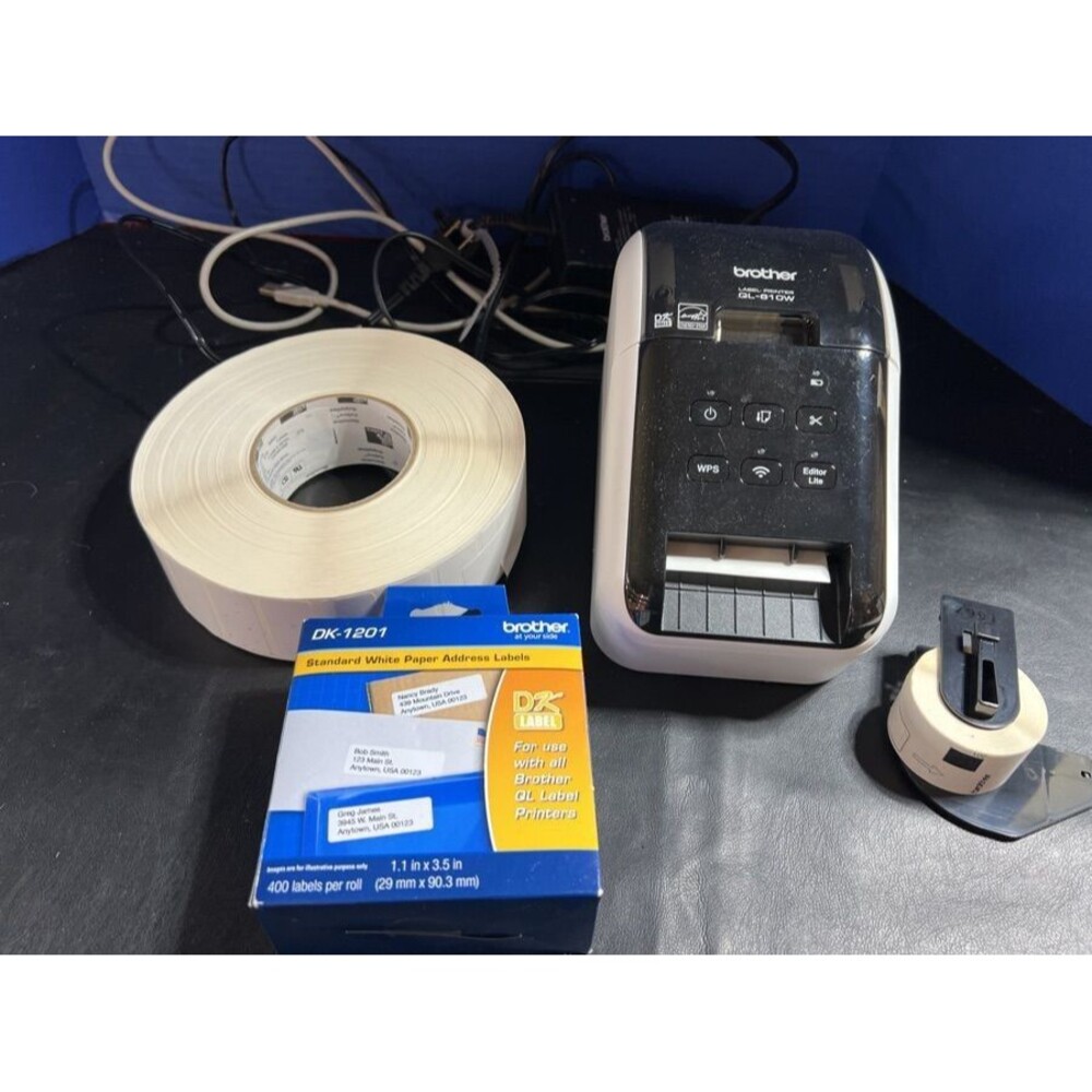 Brother QL-810W Wireless Thermal Shipping Label Printer Bundle